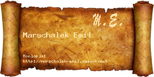 Marschalek Emil névjegykártya