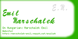 emil marschalek business card